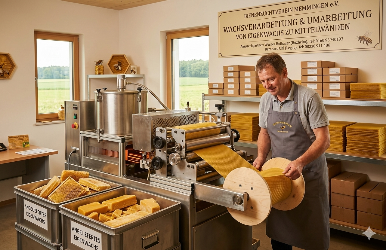 Umarbeitung von Eigenwachs zu Mittelwänden